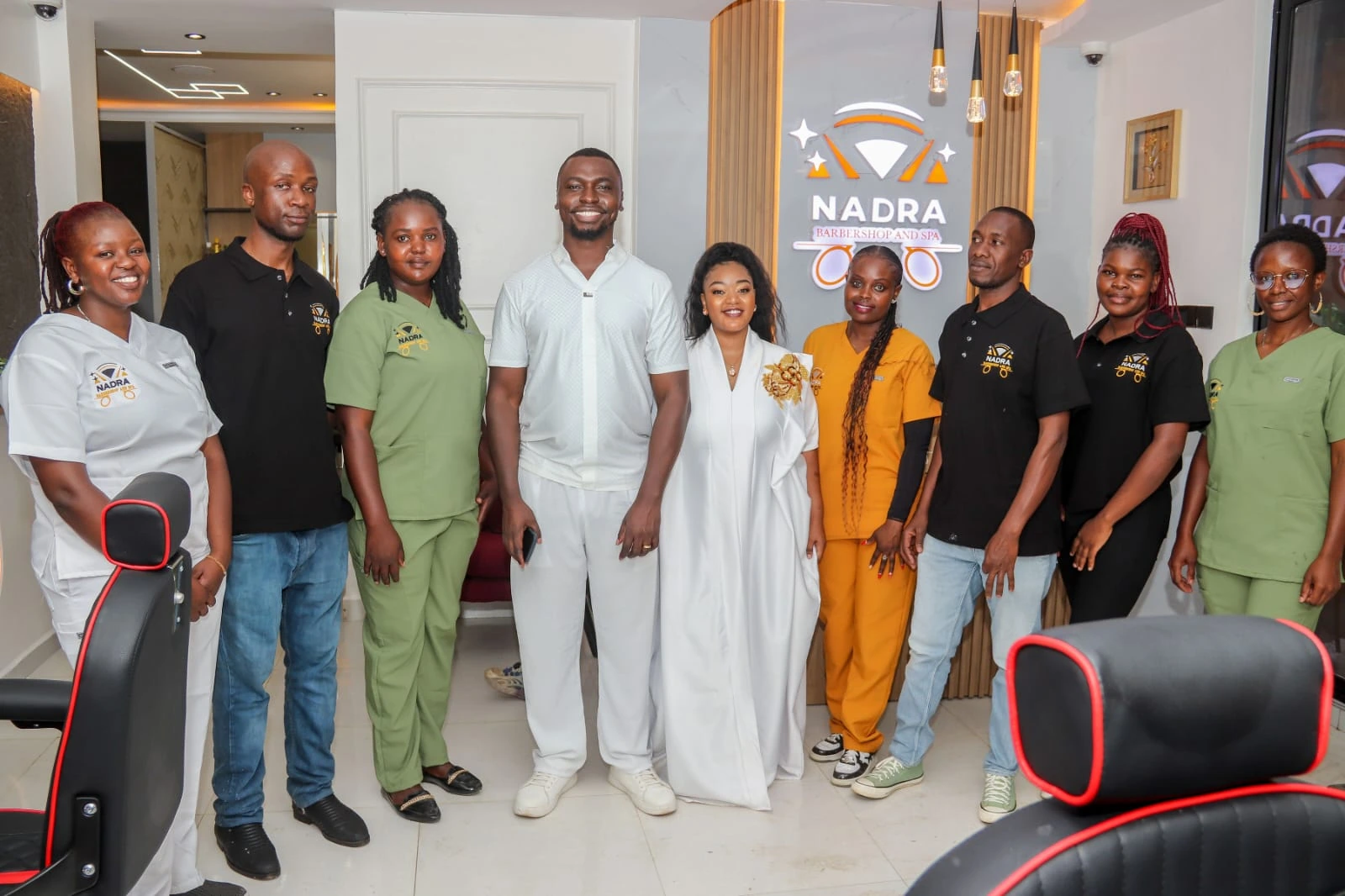 Salons Assured supporting a client team inside a barbershop and spa