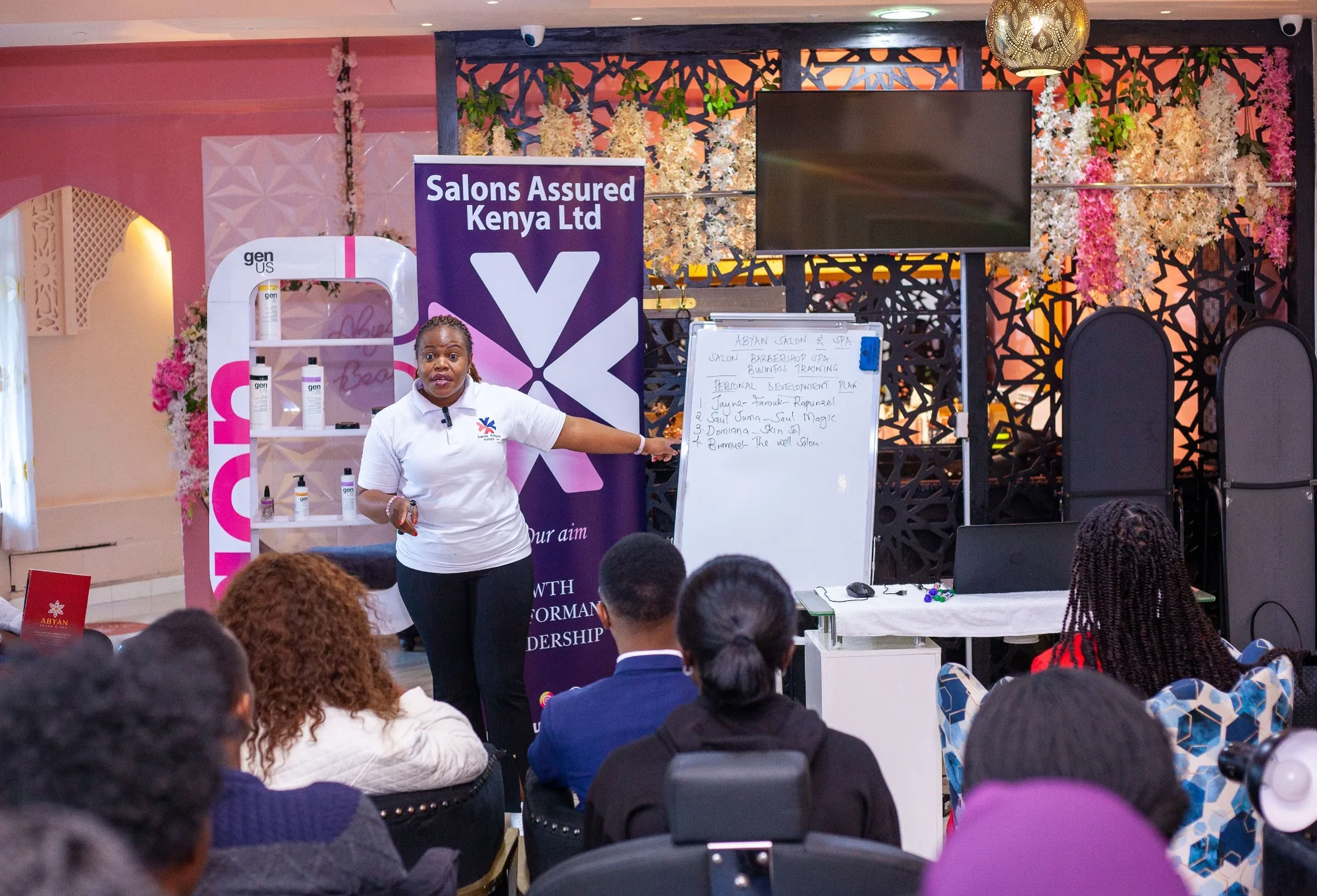 Salons Assured Kenya conducting business training for salon owners and professionals